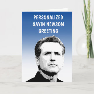 Carte de vœux personnalisée Gavin Newsom