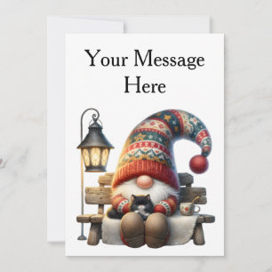 Carte de vœux personnalisée Gnome vierge