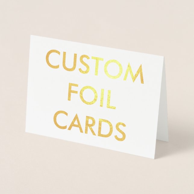 Carte de voeux personnalisée Gold Foil (Devant)