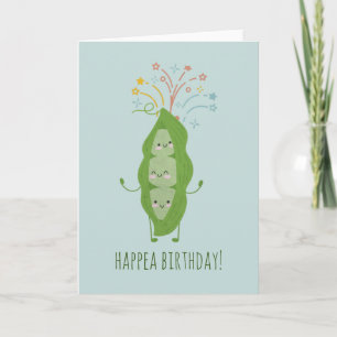 Carte de vœux personnalisée Happy Pea Pod 