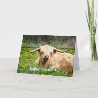 Carte de voeux personnalisée Highland Cow Scotland