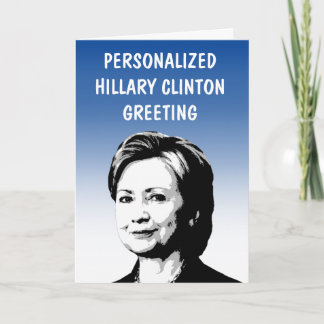 Carte de vœux personnalisée Hillary Clinton