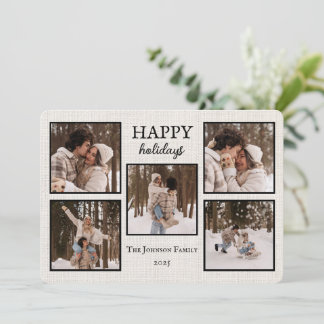 Carte de vœux personnalisée Joyeuses Fêtes avec ph