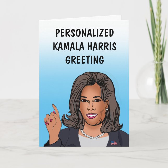Carte de voeux personnalisée Kamala Harris (Devant)