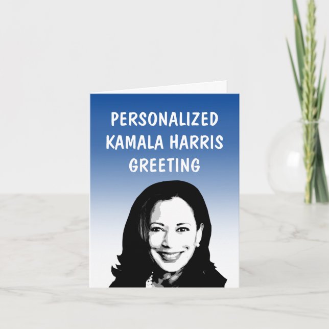 Carte de voeux personnalisée Kamala Harris (Devant)