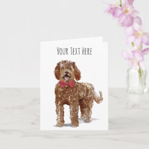 Carte de vœux personnalisée Labradoodle