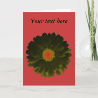 Carte de voeux personnalisée Marigold noir et roug