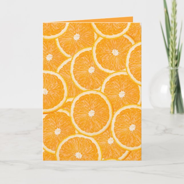 Carte de voeux personnalisée Oranges (Devant)