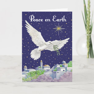 Carte de voeux personnalisée Peace On Earth