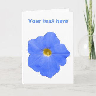 Carte de voeux personnalisée Petunia bleu et jaune