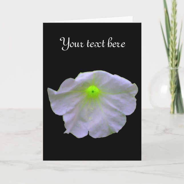 Carte de voeux personnalisée Petunia Green Glow (Devant)