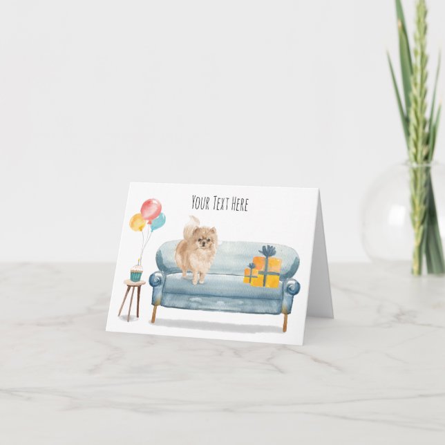 Carte de voeux personnalisée Poméranie (Devant)