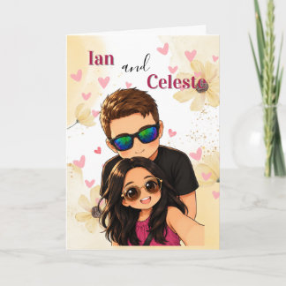 Carte de vœux personnalisée pour couple