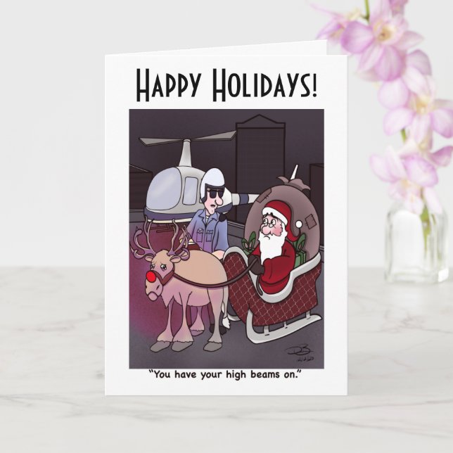 Carte de vœux personnalisée pour feux de route (Orchidée)