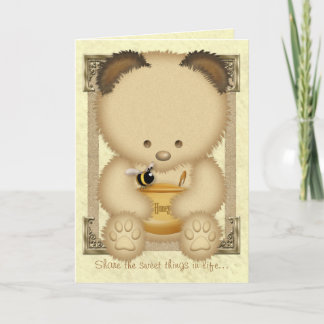 Carte de voeux personnalisée pour l'ours de miel