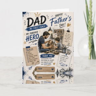 Carte de vœux personnalisée pour papa et premier e