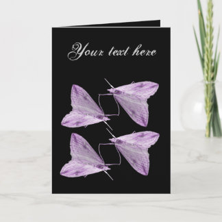 Carte de voeux personnalisée Purple Moth Art