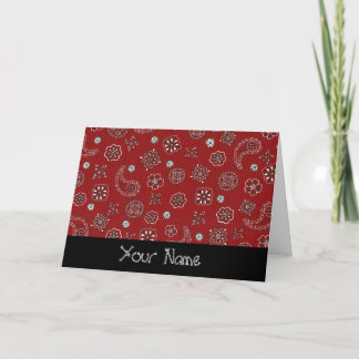 Carte de voeux personnalisée Red Bandana