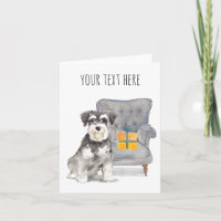 Carte de vœux personnalisée Schnauzer