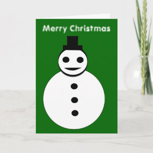 Carte de voeux personnalisée Snowman de Noël souri