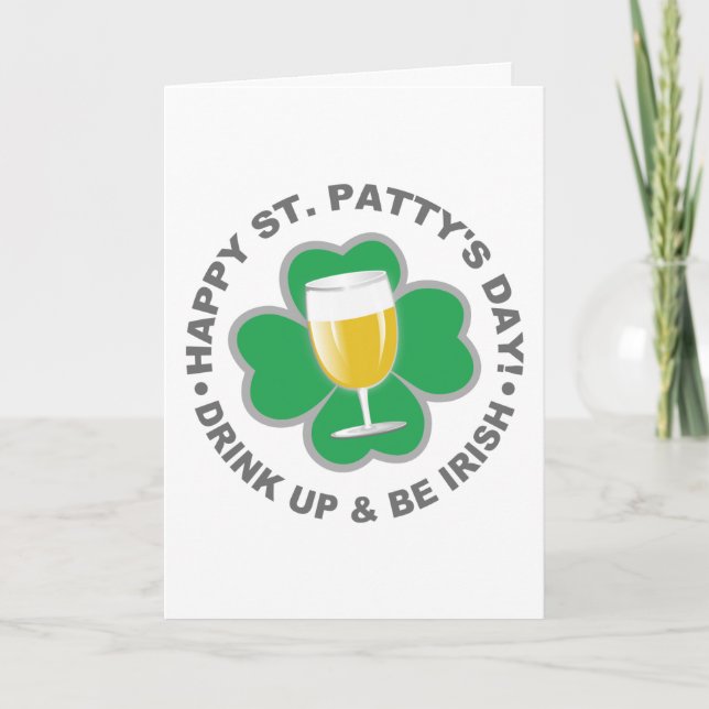 Carte de voeux personnalisée St. Patrick's Day (Devant)