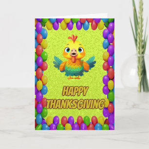 Carte de voeux personnalisée Thanksgiving Turkey