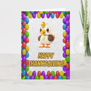 Carte de voeux personnalisée Thanksgiving Turkey