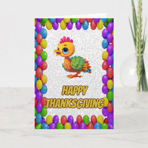 Carte de voeux personnalisée Thanksgiving Turkey