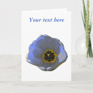 Carte de voeux personnalisée Tulipe bleue et jaune