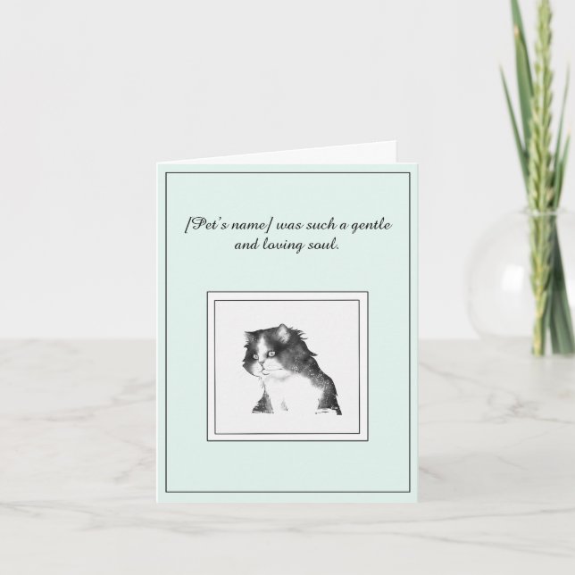 Carte de voeux Pet Cat Sympathy Foll (Devant)