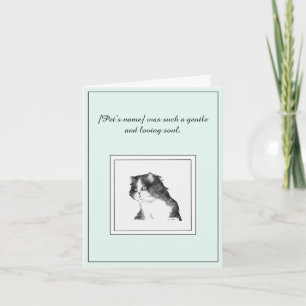Carte de voeux Pet Cat Sympathy Foll