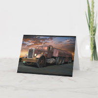 Carte de voeux Peterbilt "Duel Truck"