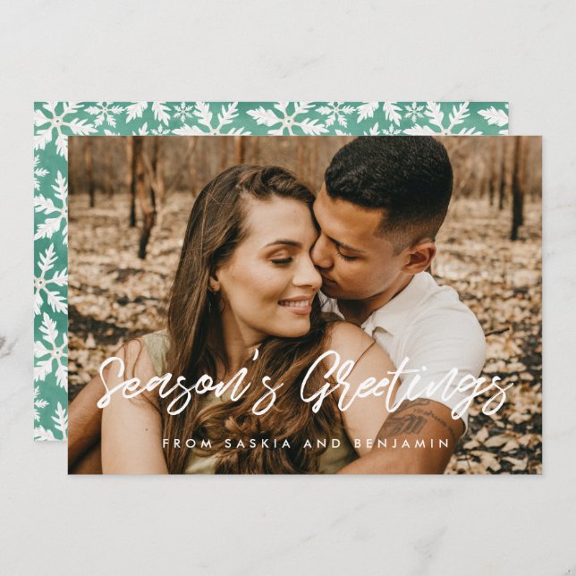 Carte de vœux photo avec typographie moderne (Devant / Derrière)