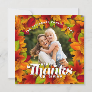 Carte de voeux photo bon thanksgiving