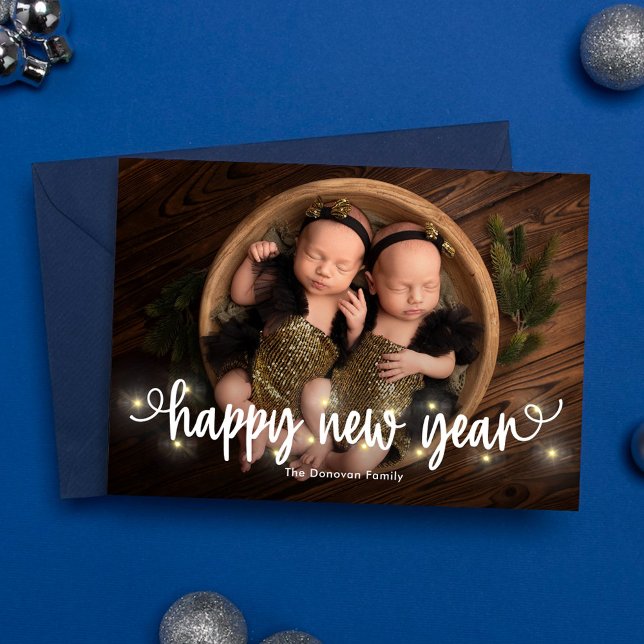 Carte de vœux photo Bonne Année joyeuse (Créateur téléchargé)