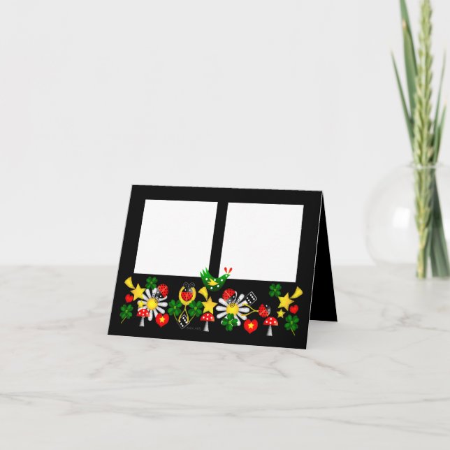 Carte de vœux photo Bonne Chance/Env (Devant)