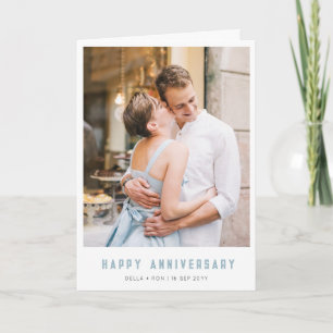 Carte de vœux photo d'anniversaire élégante modern