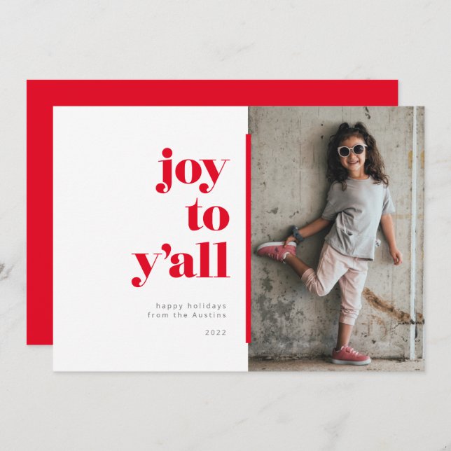 Carte de vœux photo de Douceur du Sud Joy à vous t (Devant / Derrière)