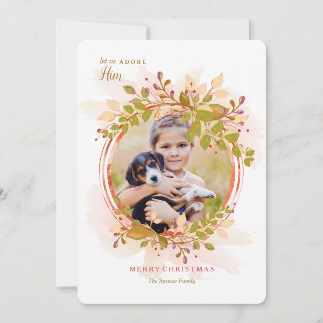 Carte de vœux photo de fêtes Abondance (Devant)
