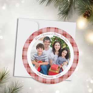 Carte de vœux photo de fêtes de Noël élégante à ca