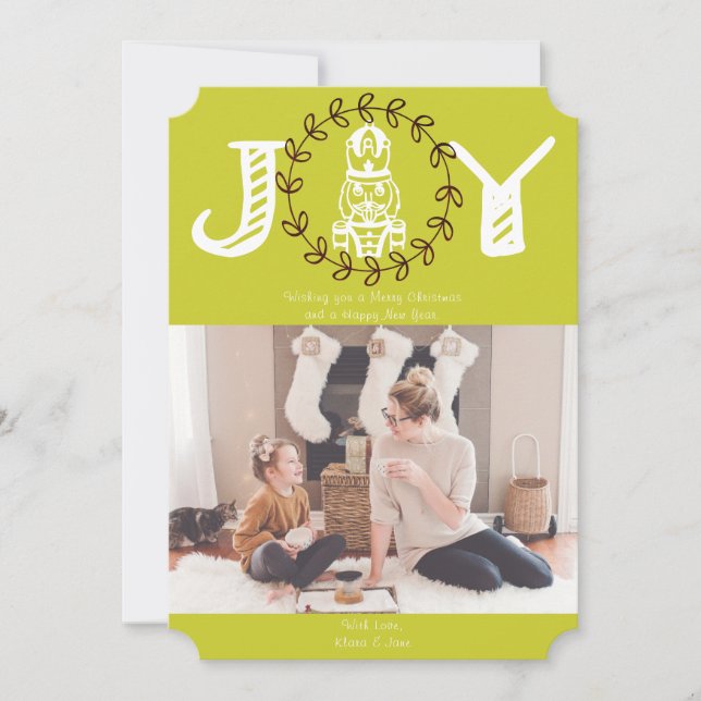 Carte de vœux photo de fêtes Joy Nutcracker (Devant)