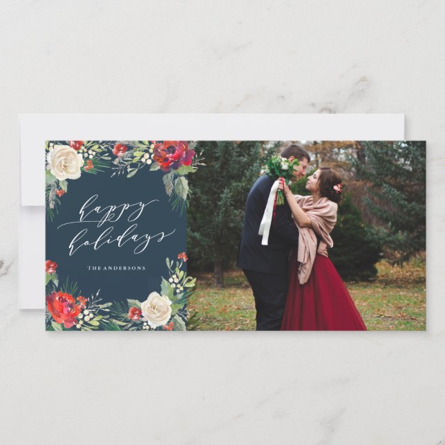 Carte de vœux photo de jardin de fêtes (Devant)