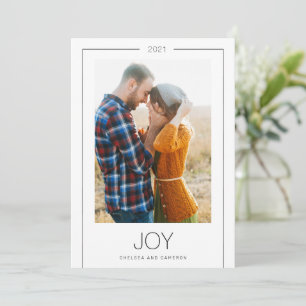 Carte de vœux photo de joie des fêtes modernes