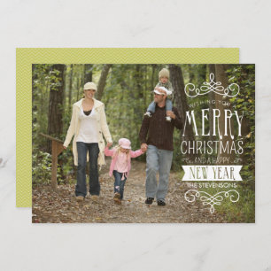 Carte de voeux photo de jour férié avec bannière e