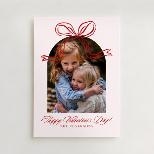 Carte de vœux photo de la Saint-Valentin à cadre a