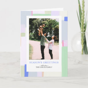 Carte de vœux photo de Noël aux pastels artistique