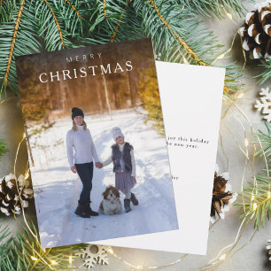 Carte de vœux photo de Noël minimaliste