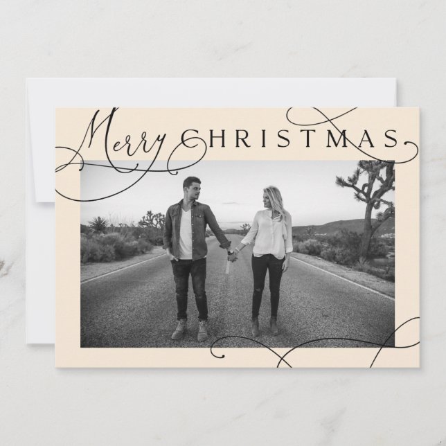 Carte de vœux photo de Noël moderne (Devant)