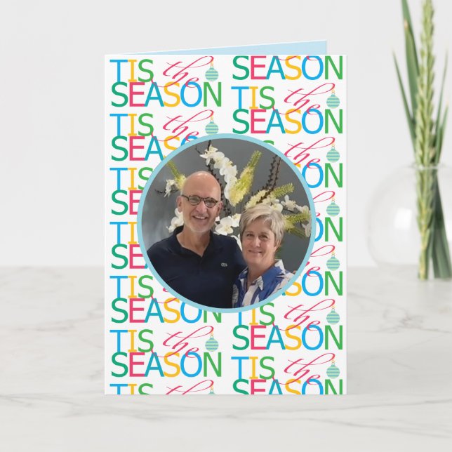 Carte de vœux photo de saison (Devant)
