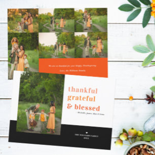 Carte de vœux photo de Thanksgiving reconnaissant 